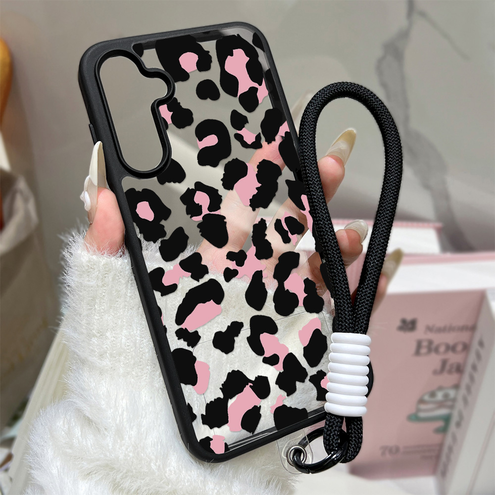 Phone Cases With Straps - Leopard Print Phone Case For Samsung