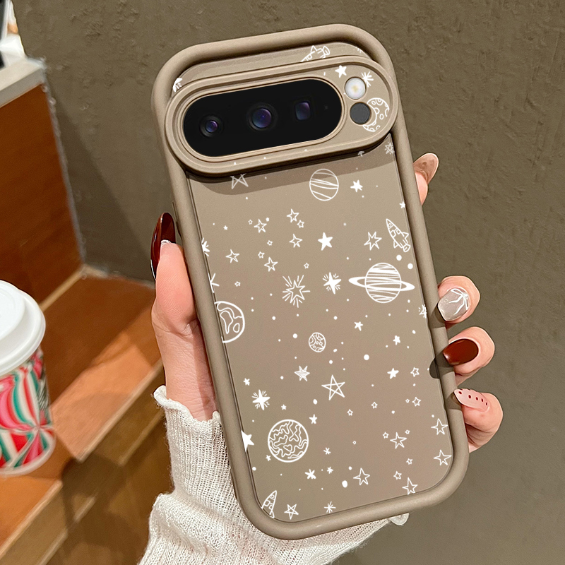 Phone Cases Google Pixel 9A - Shining Star Moon Pattern Phone Case