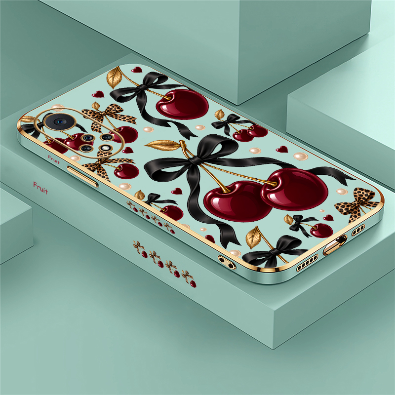 Luxury Wine Red Cherry Leopard - Luxury Plating Case 评论和价格