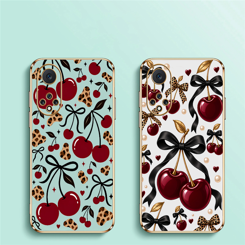 Luxury Wine Red Cherry Leopard - Luxury Plating Case 评论和价格