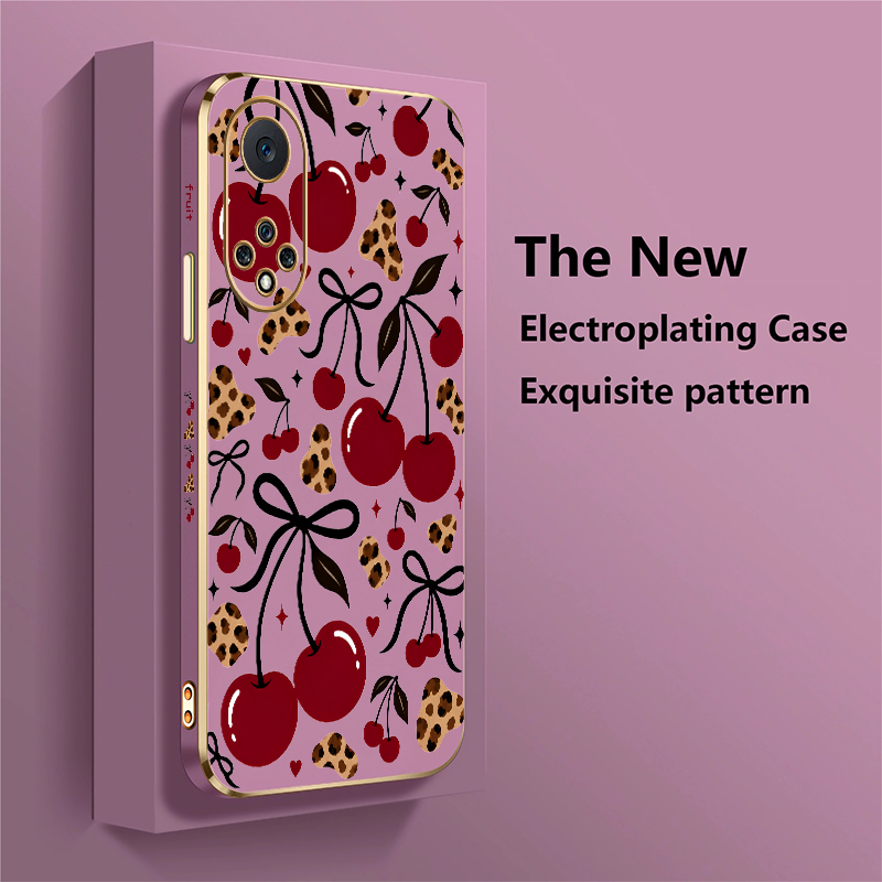 Luxury Wine Red Cherry Leopard - Luxury Plating Case 评论和价格