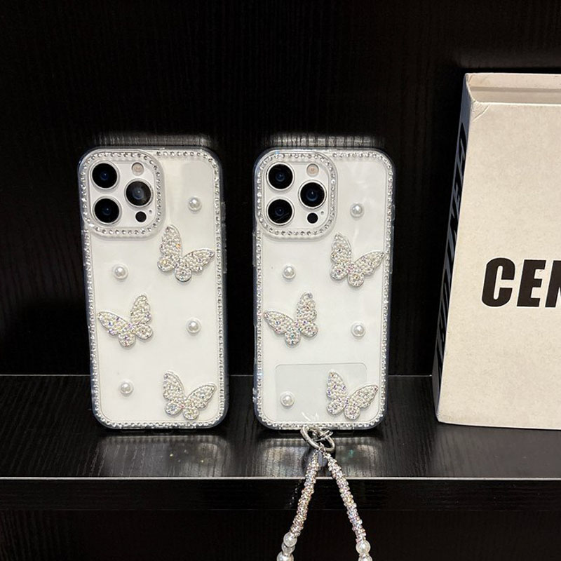Pearl Butterfly Bling Diamond  - Phone Cases Loopy 评论和价格