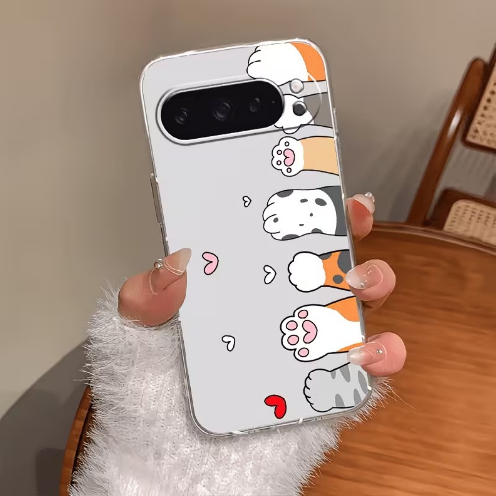 Cartoon Cat Paw Print Crystal  - Phone Cases Google Pixel 9A 评论和价格