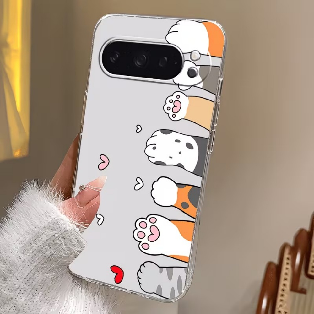 Cartoon Cat Paw Print Crystal  - Phone Cases Google Pixel 9A 评论和价格