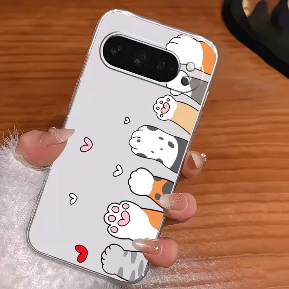 Cartoon Cat Paw Print Crystal  - Phone Cases Google Pixel 9A 评论和价格