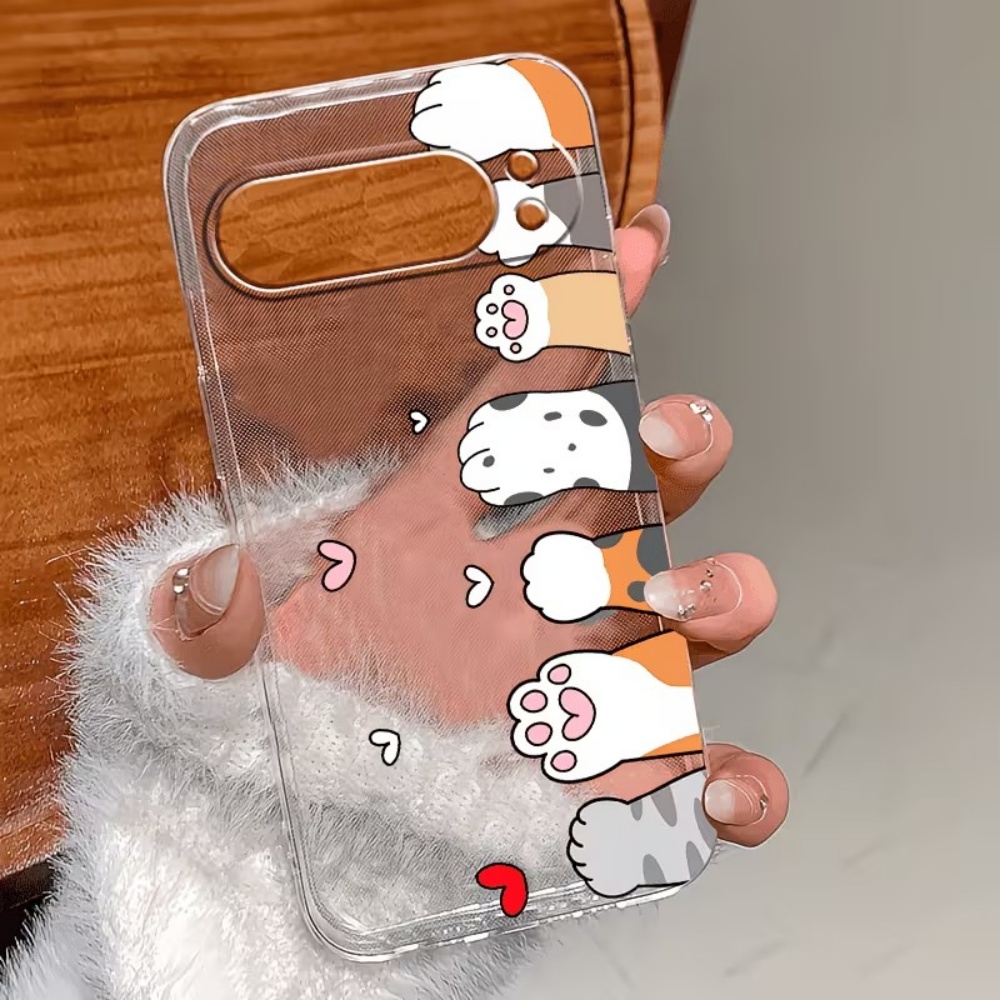 Cartoon Cat Paw Print Crystal  - Phone Cases Google Pixel 9A 评论和价格