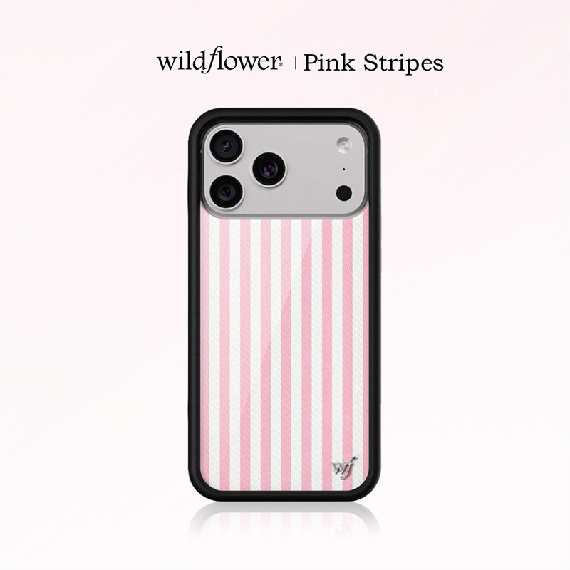 2026 fashion Ins Pink Stripes  - Phone Cases Wildflower 评论和价格