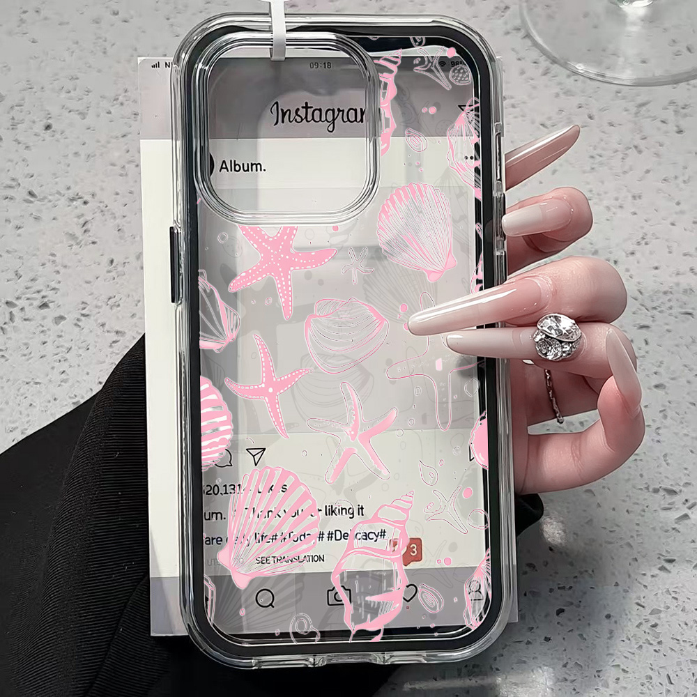 Summer Pink Seashell Clear Pho - Phone Cases Clear 评论和价格