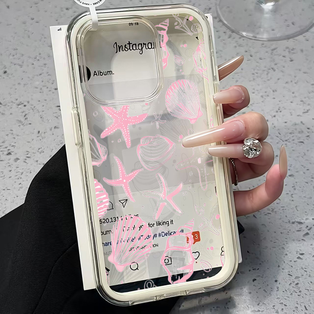 Summer Pink Seashell Clear Pho - Phone Cases Clear 评论和价格