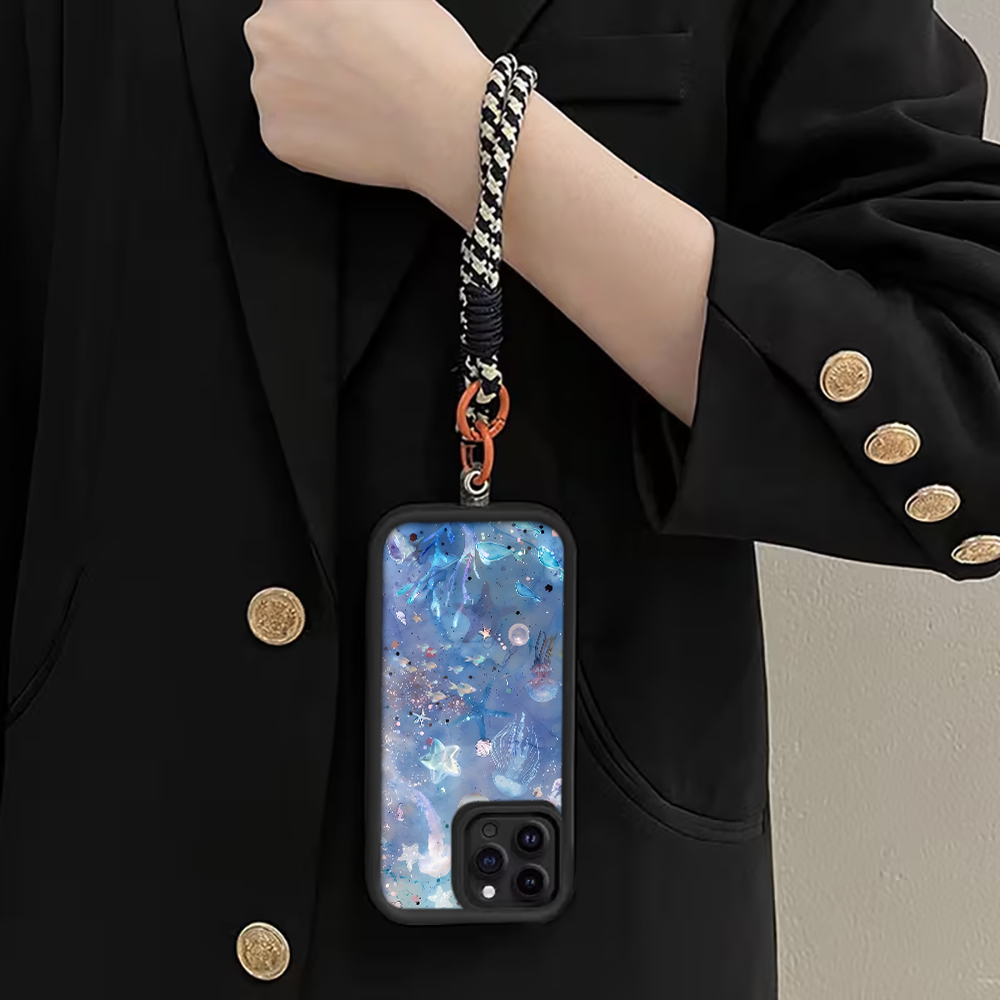 Blue Purple Jellyfish Strap Ro - Phone Cases With Straps 评论和价格