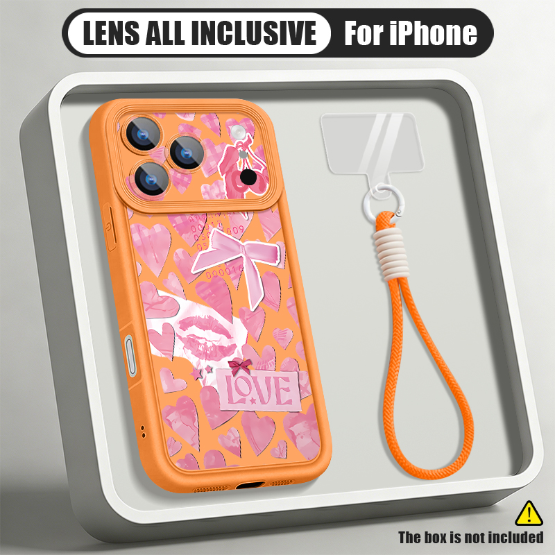 Love Hearts Pattern With Strap - Phone Cases With Straps 评论和价格