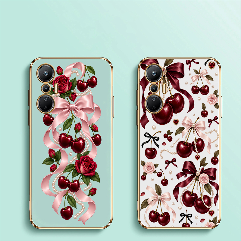Luxury Wine Red Cherry Pattern - Luxury Plating Case 评论和价格