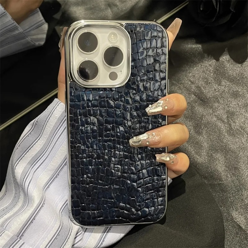 Luxury Glossy Crocodile Patter - Luxury Plating Case 评论和价格