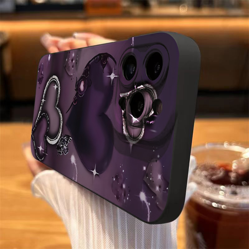 Purple Heart-Shaped Design TPU - Phone Cases Designer 评论和价格
