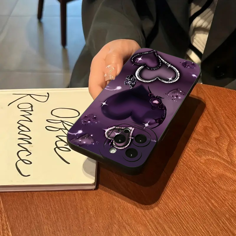 Purple Heart-Shaped Design TPU - Phone Cases Designer 评论和价格