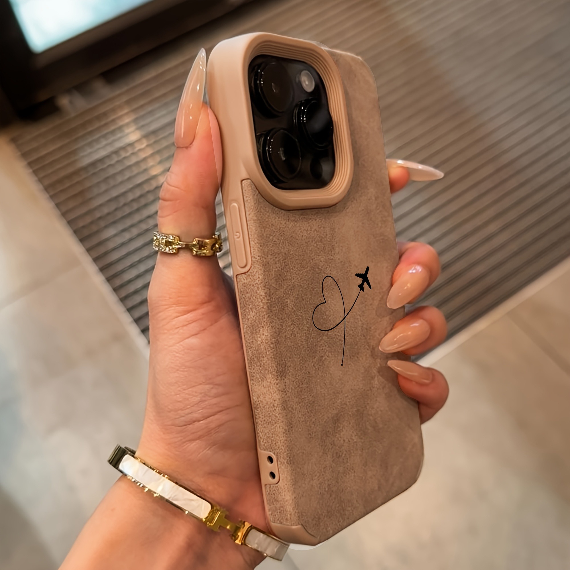 Airplane Route Love Heart Desi - Phone Cases Designer 评论和价格