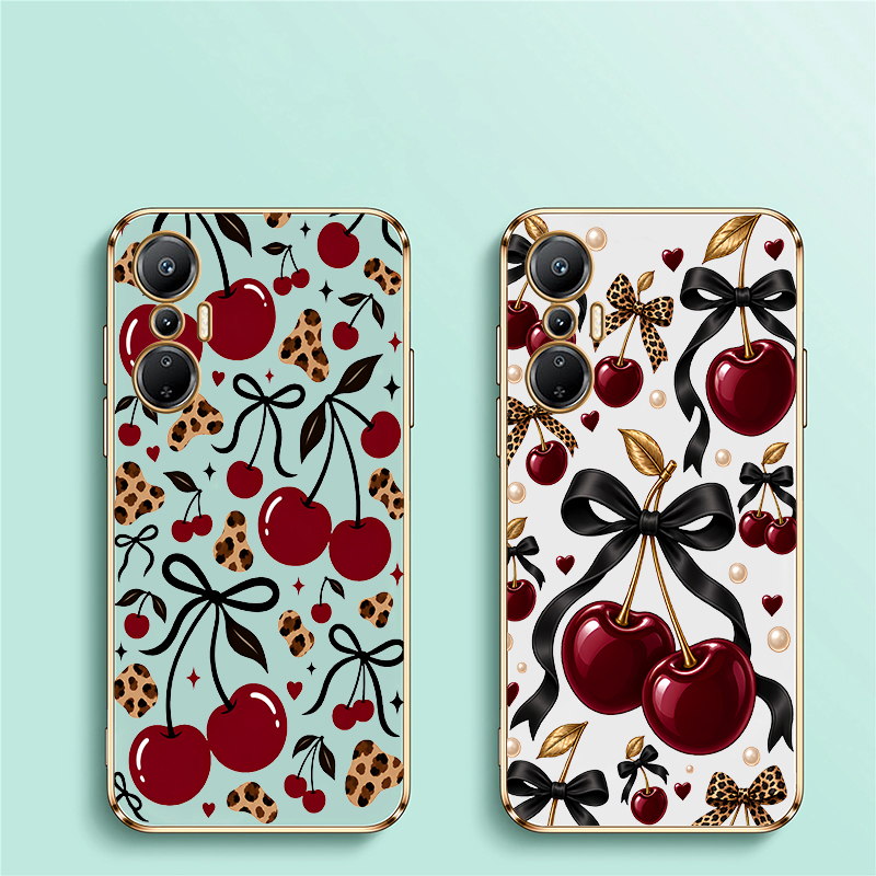 Luxury Wine Red Cherry Leopard - Luxury Plating Case 评论和价格