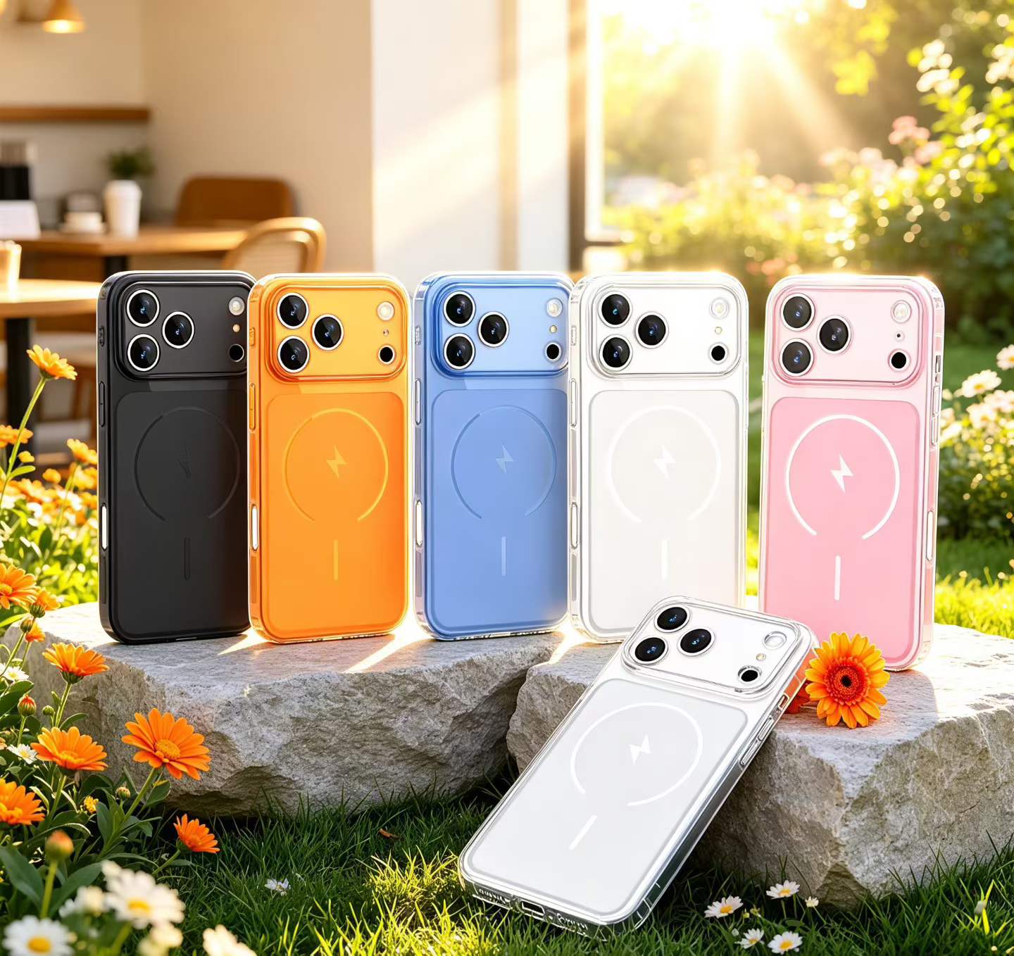 Shockproof Lightning Clear Col - Phone Cases Loopy 评论和价格