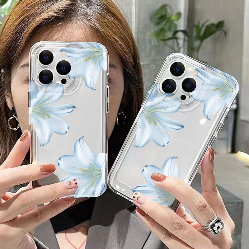 Fashion Exquisite White Lily F - Phone Cases Clear 评论和价格