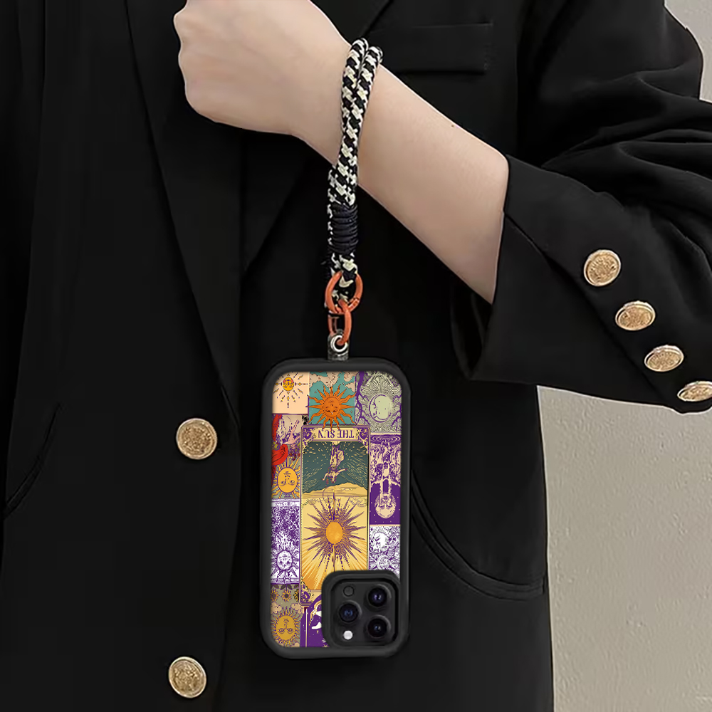 Vintage Sun Tarot Cards Strap  - Phone Cases With Straps 评论和价格