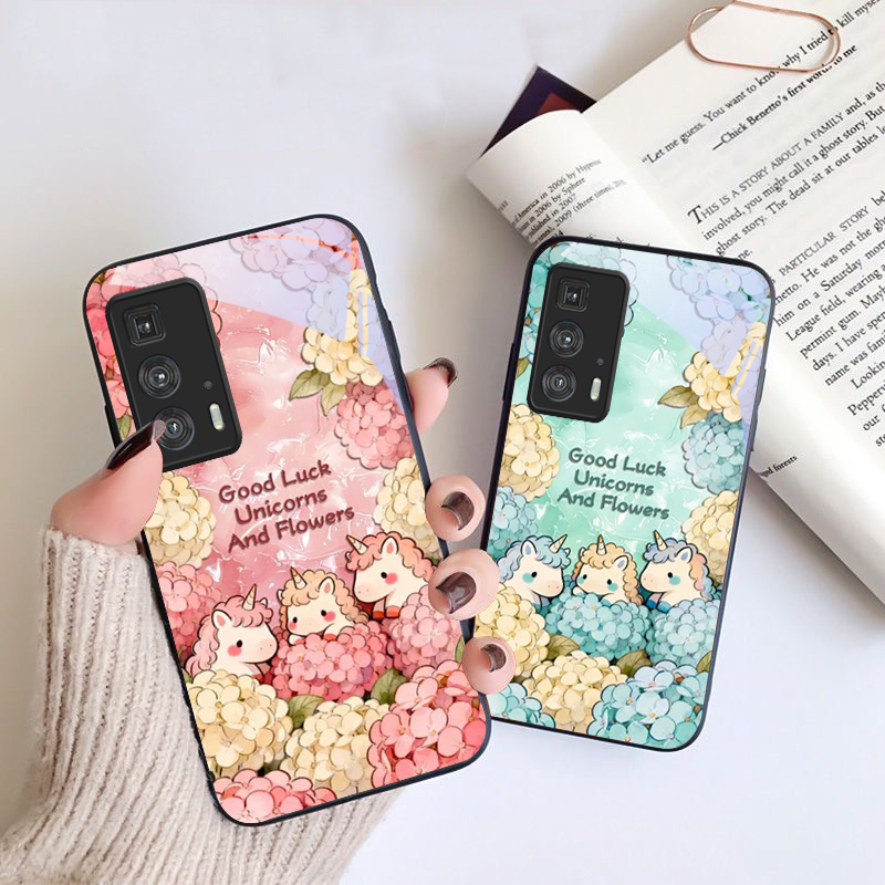 Cute cartoon pink unicorn For  - Phone Cases Motorola 评论和价格