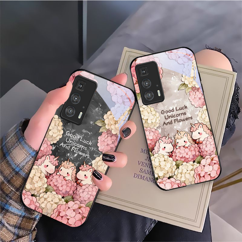 Cute cartoon pink unicorn For  - Phone Cases Motorola 评论和价格